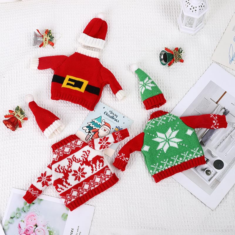 3 Pack Christmas Wine Bottle Cover Knitted Sweater A283