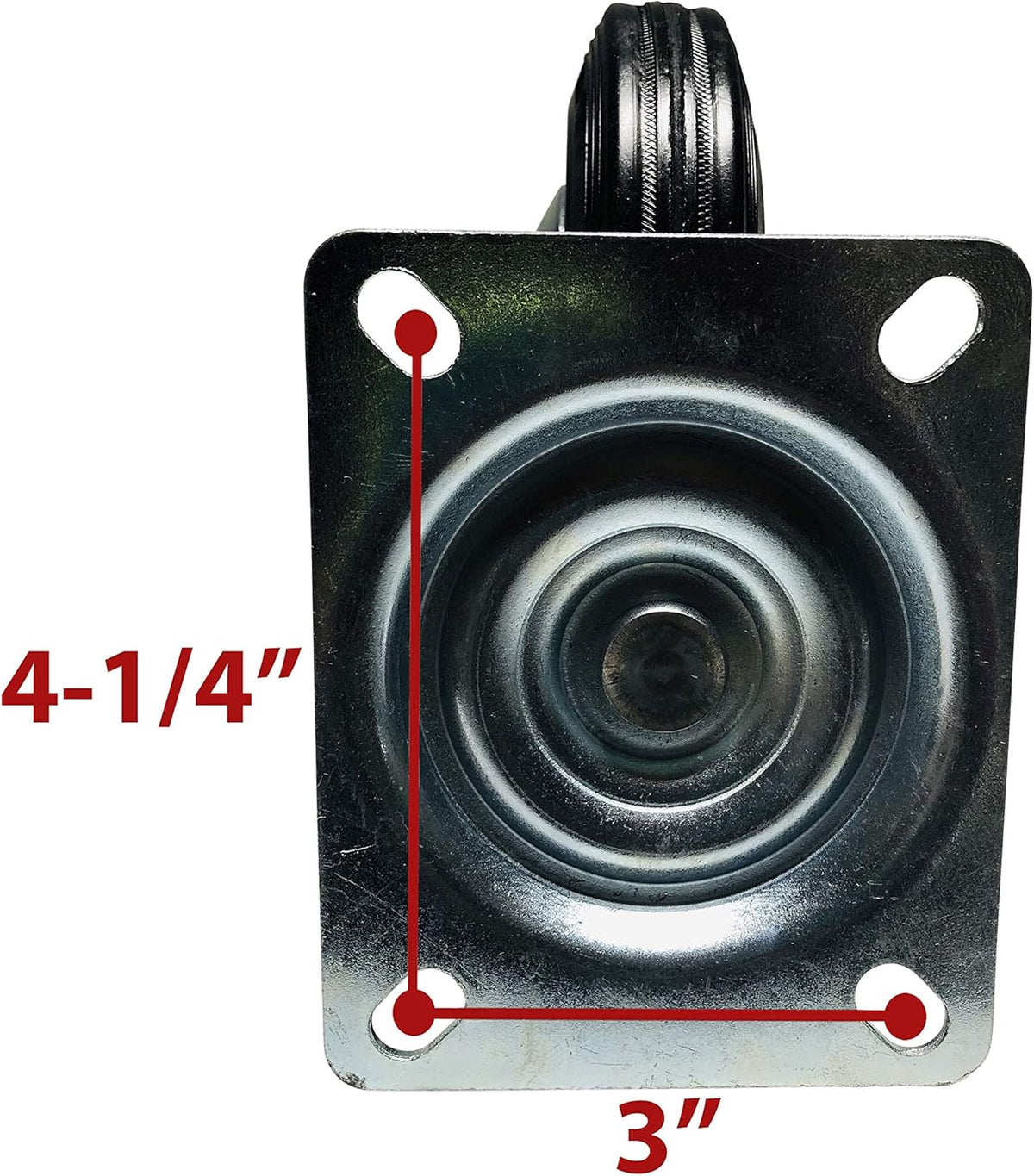 4-Pack of 6 Large Size Solid Rubber Casters P527827