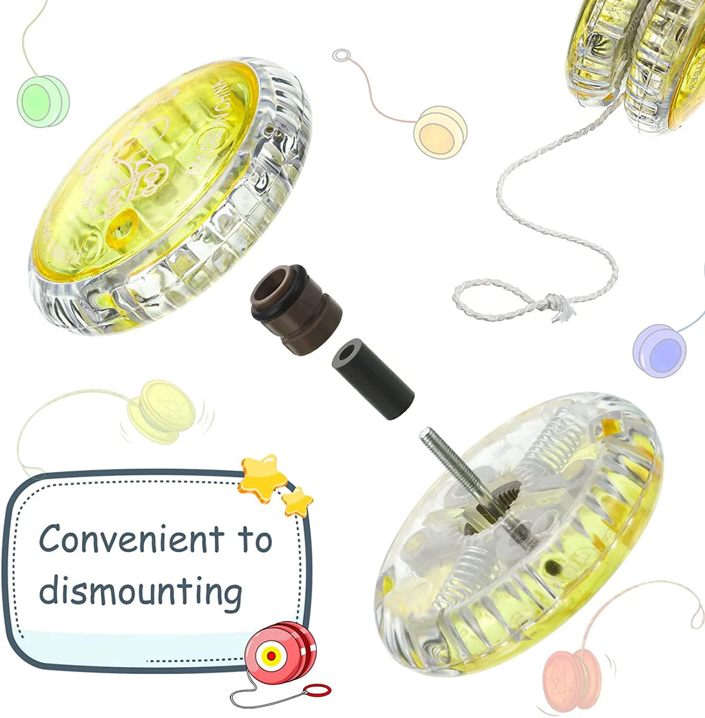 6 Pieces LED Light Plastic Yoyo M9803
