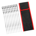 10 Pieces Barbecue Skewer Fork with Cloth Bag G546395