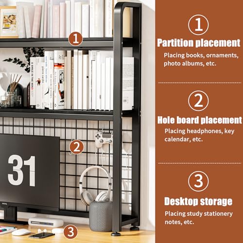 2-Tier Wood Desktop Bookshelf P500