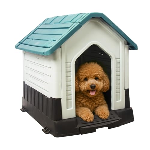 Waterproof Plastic Dog House with Air Vents and Elevated Floor Q8699