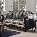 Chenille Upholstered Loveseat with Pillows in Silver N3918