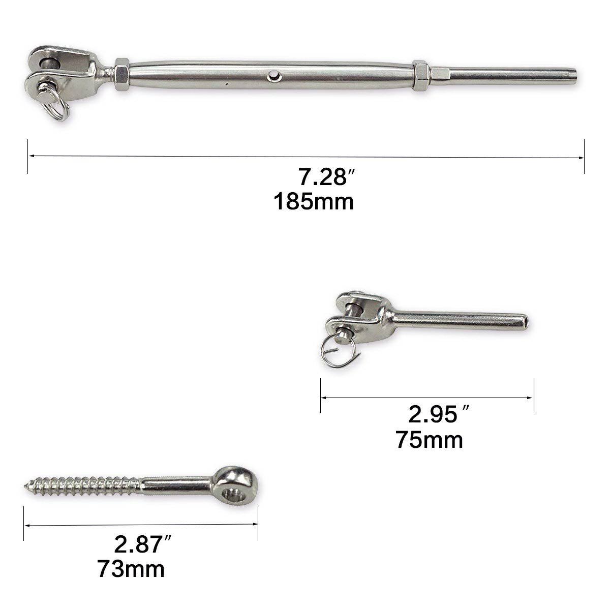 20 Set Stainless Steel Cable Railing Kits P210