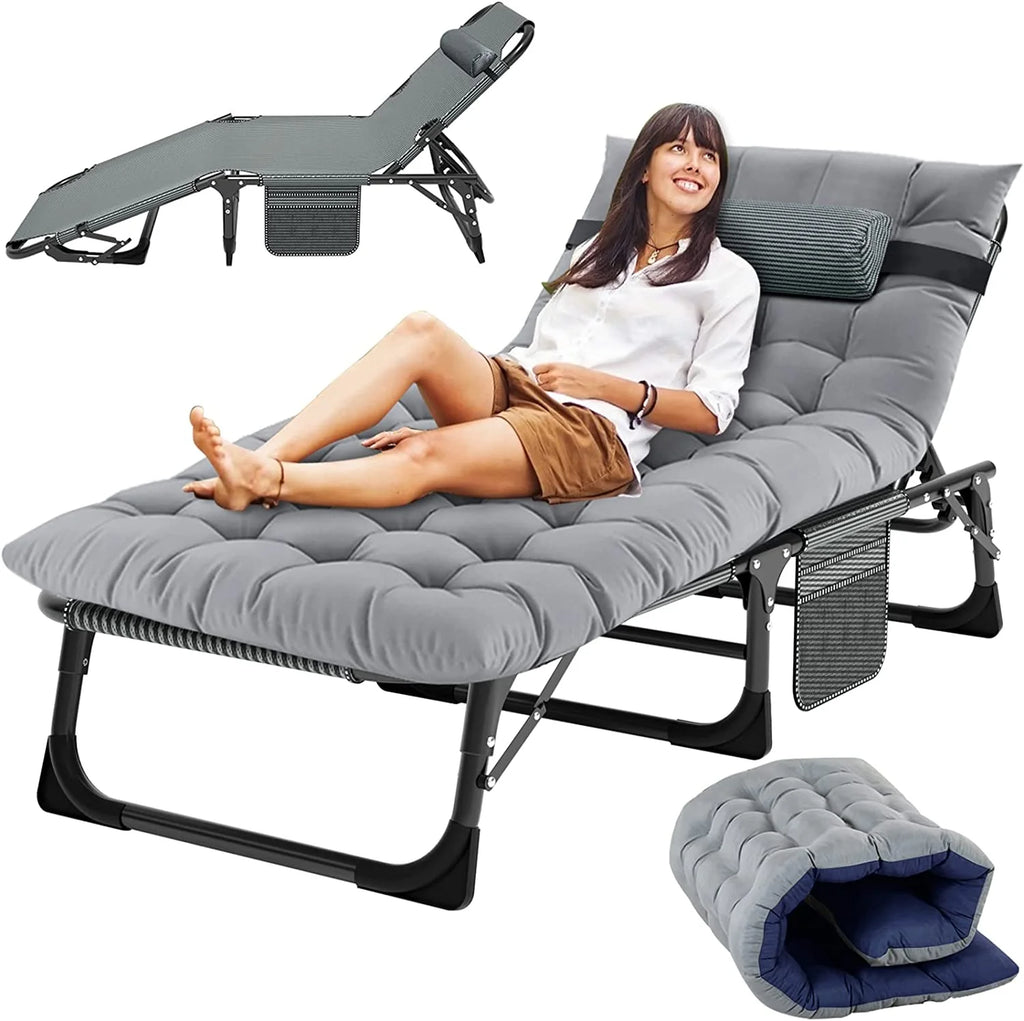Folding Camping Cot with Mattress & Carry Bag E506