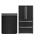 Black Refrigerator and Dishwasher Z17723