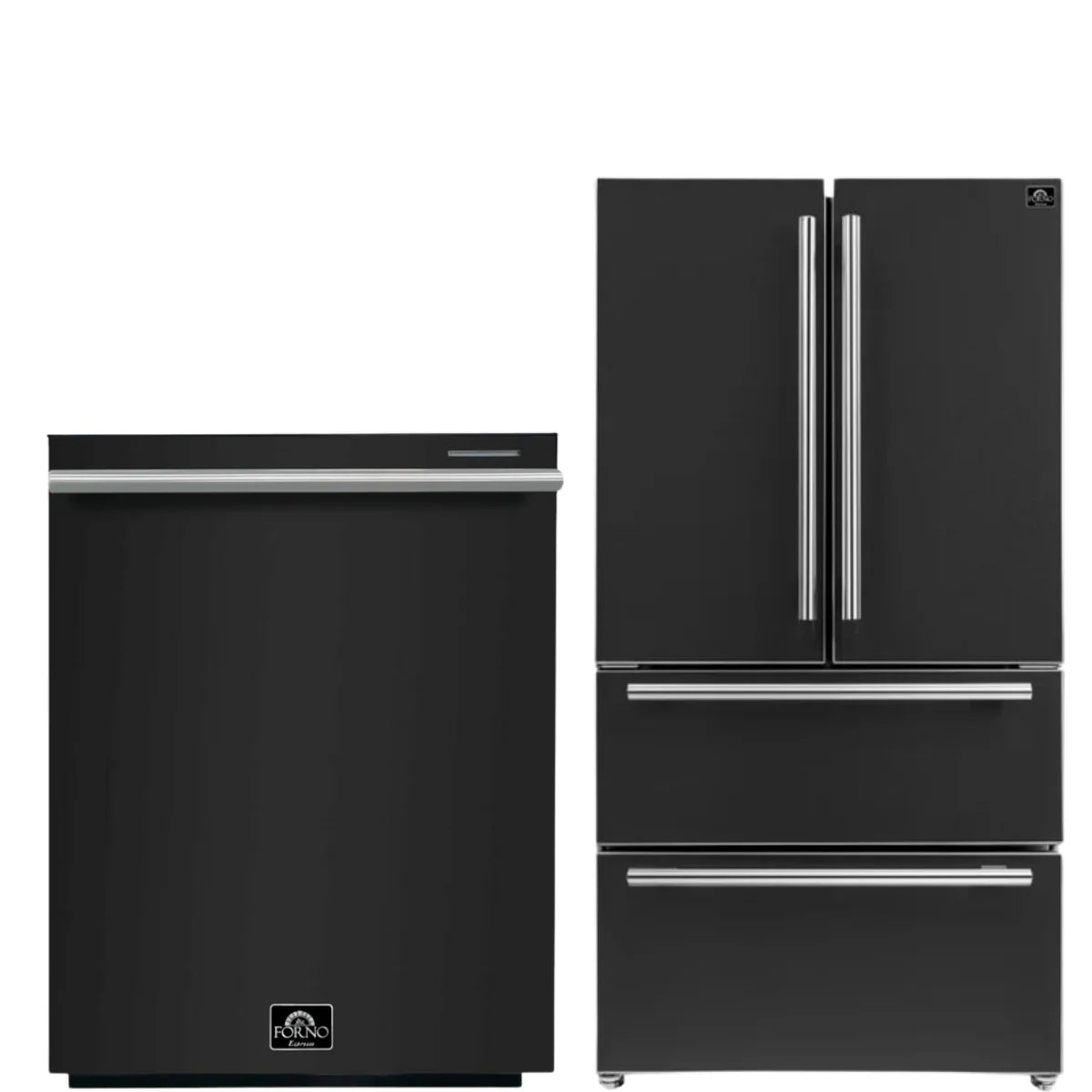 Black Refrigerator and Dishwasher Z17723