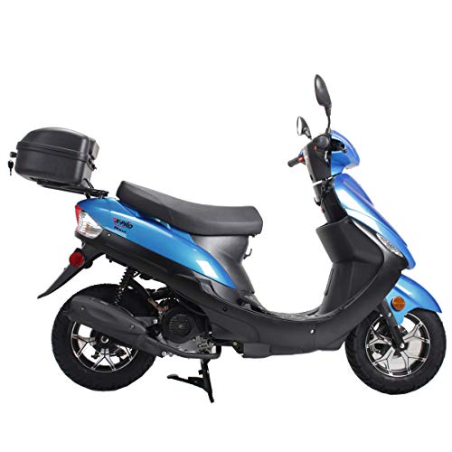 50cc Gas Moped with Aluminum Wheels (Red) R956