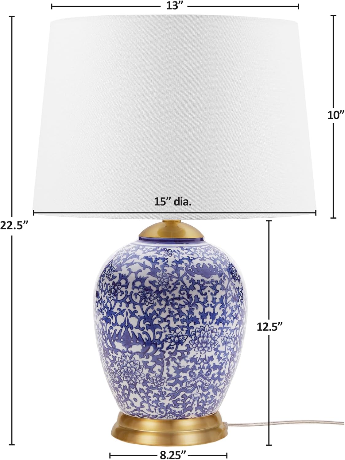 Blue Ceramic Table Lamp C632