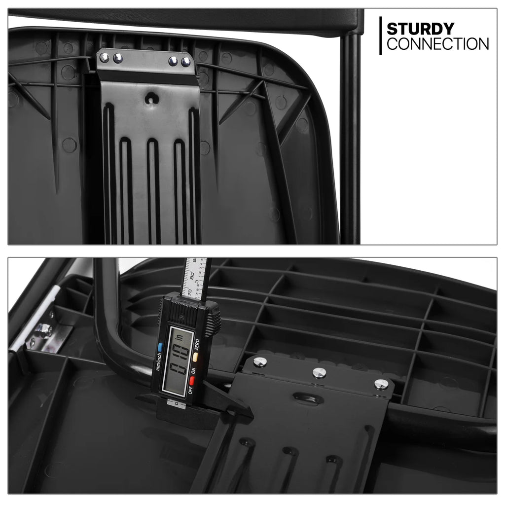 5 Ft Foldable Plastic Card Table and Chair Set, Black J15946