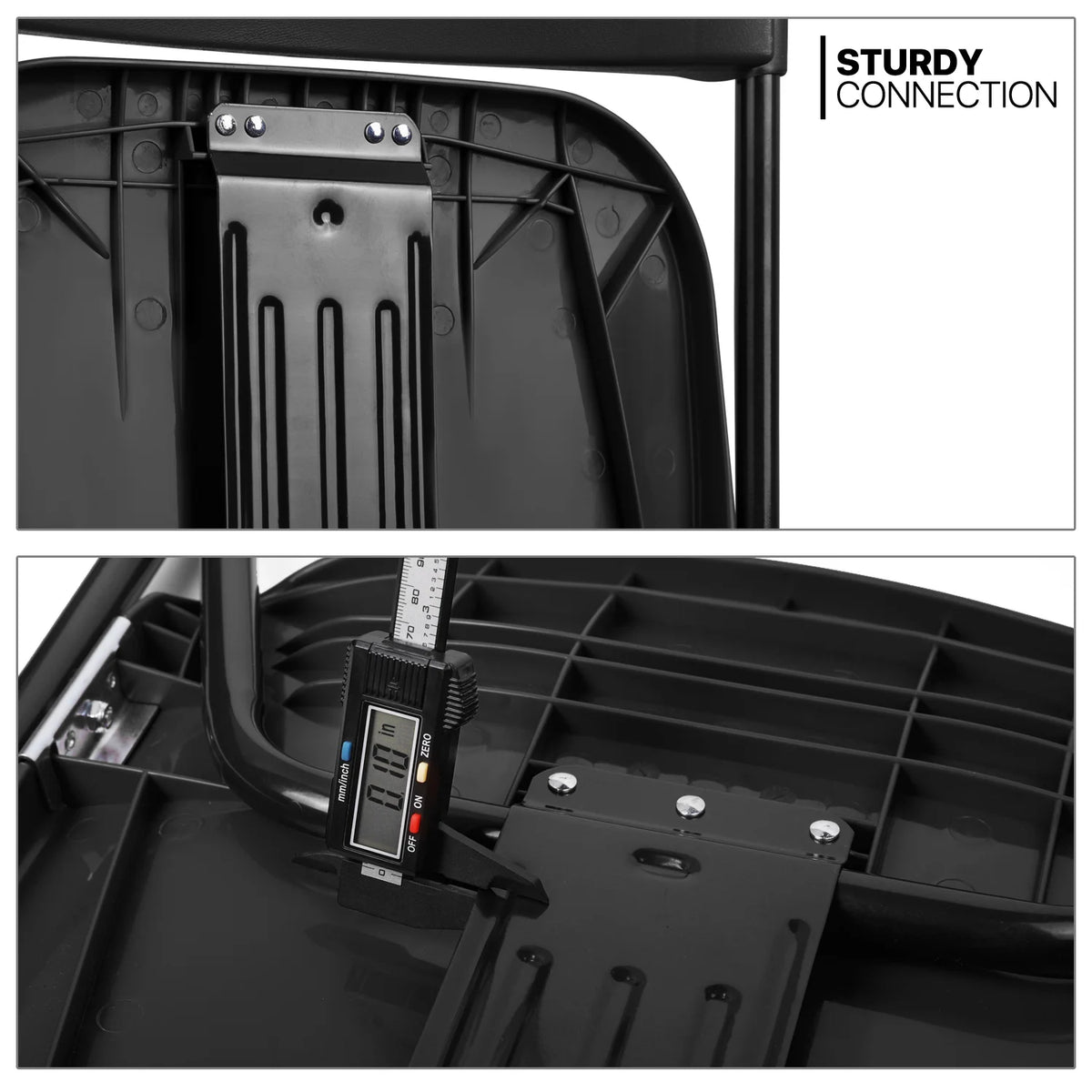 5 Ft Foldable Plastic Card Table and Chair Set, Black J15946