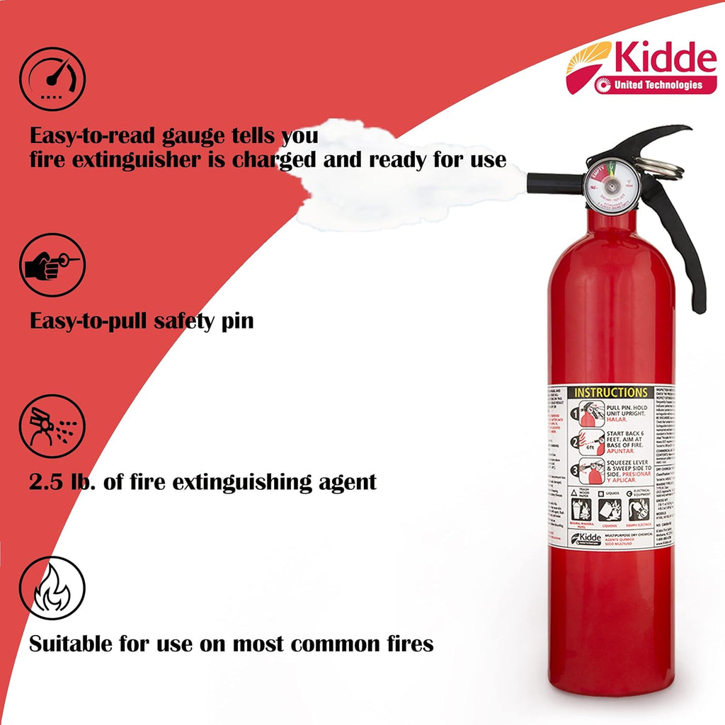 7 Pack Red Multipurpose Fire Extinguishers B62770