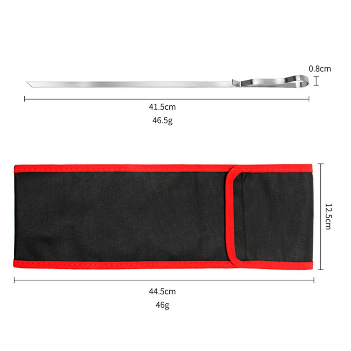 10 Pieces Barbecue Skewer Fork with Cloth Bag G546395