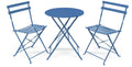 3 Piece Light Weight Bistro Furniture Set Blue V60452