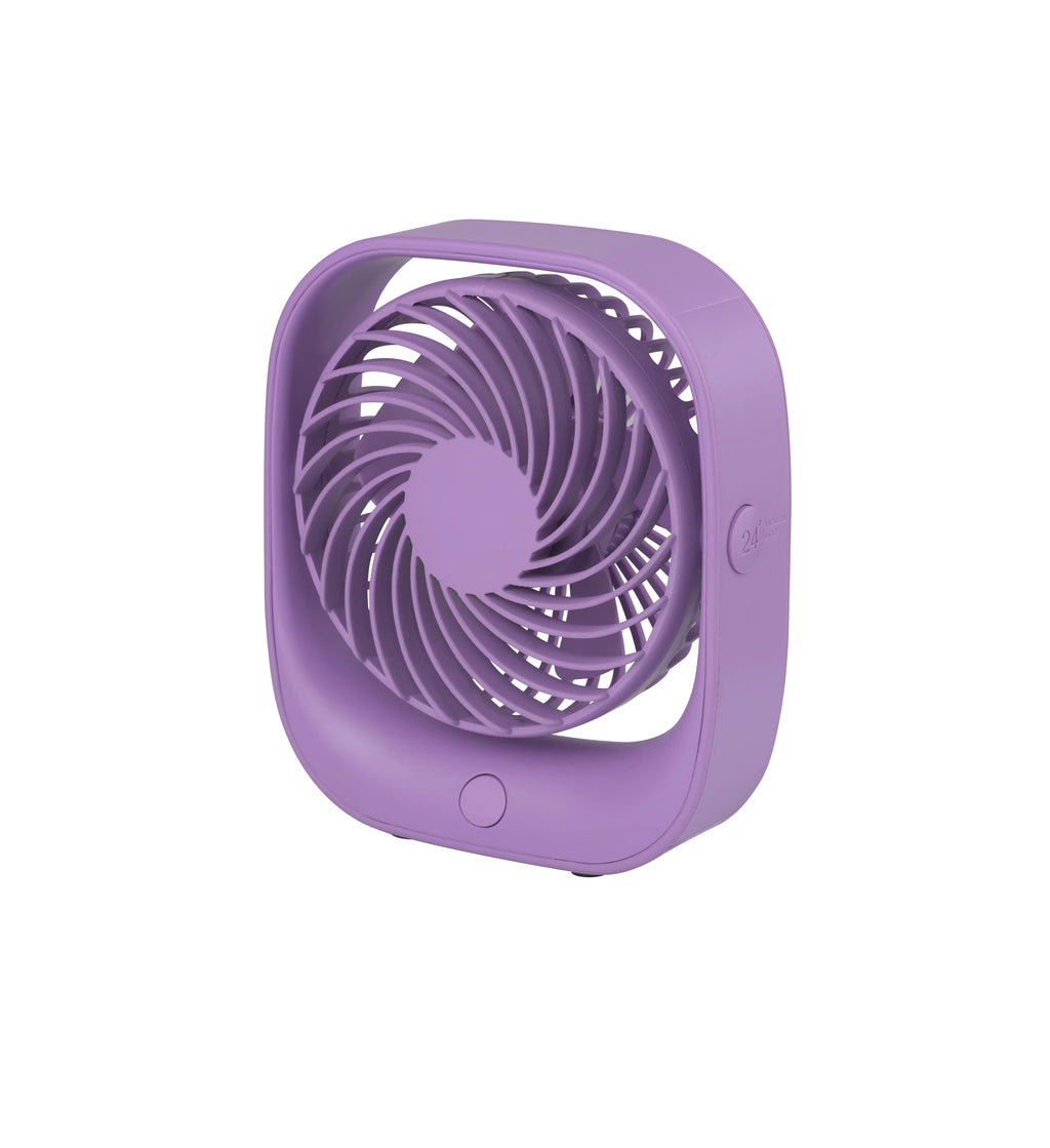 Black Portable Rechargeable USB Tabletop Fan Y988658