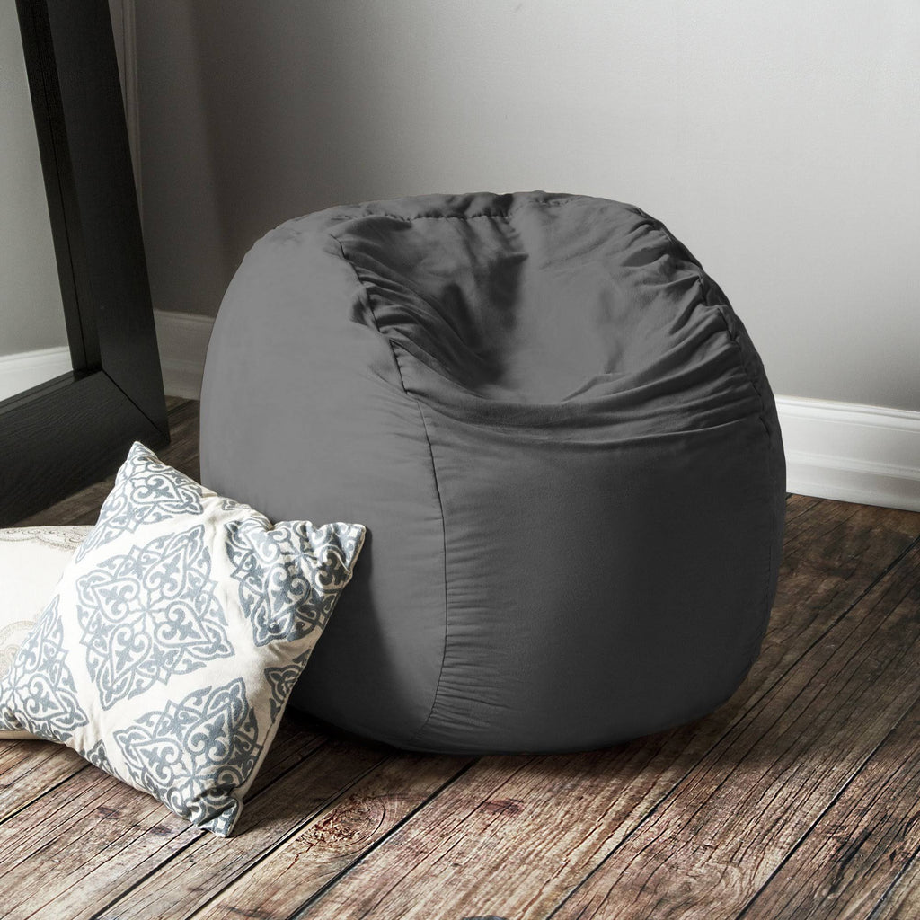 Orange Microsuede Foam Bag Chair T857