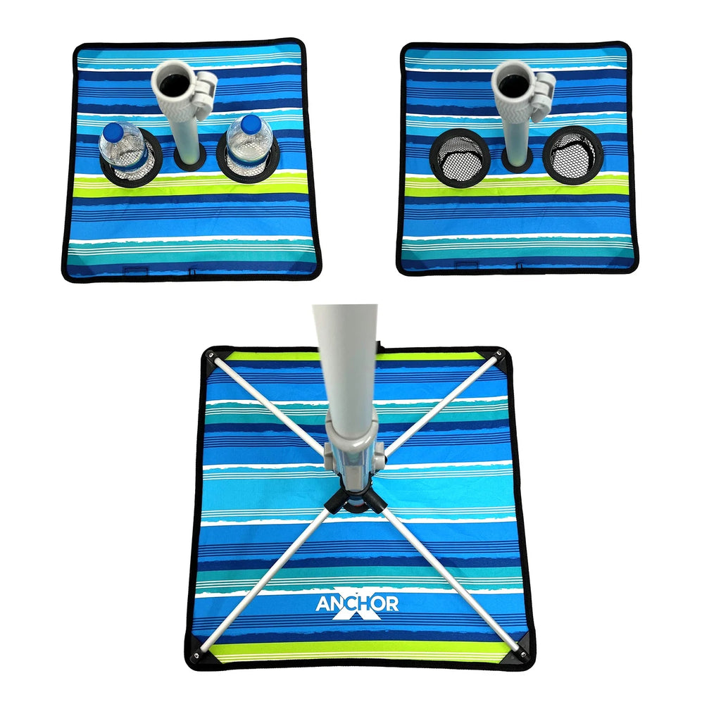 7 ft Fiberglass Beach Umbrella with Table and Tilt G360