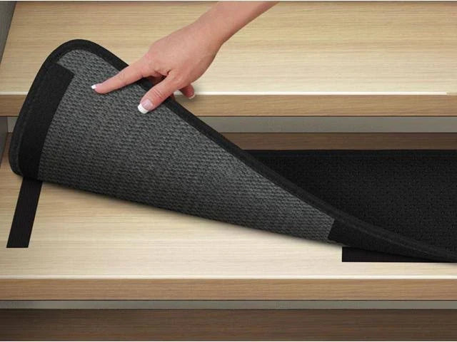 15 Pc Black Carpet Stair Treads L83621