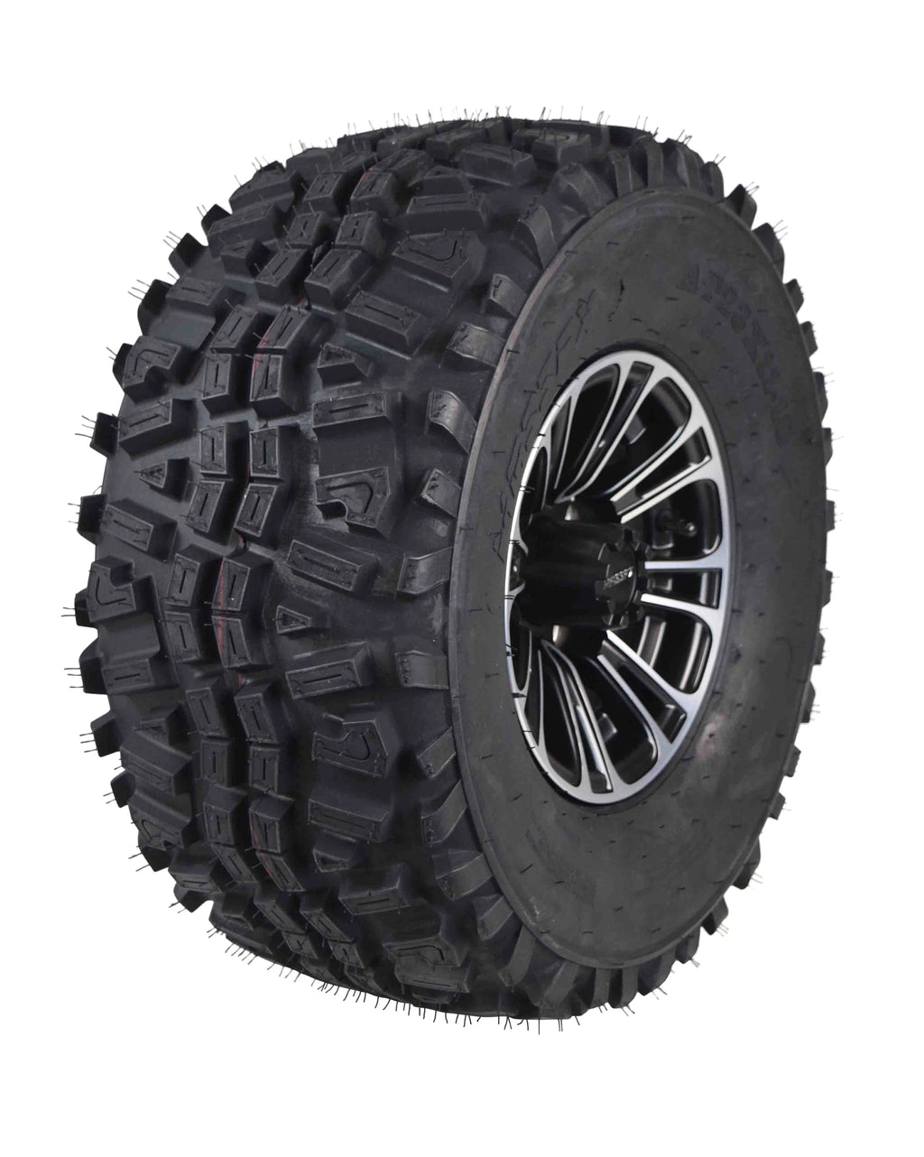 23x11-10 6 Ply Golf Cart Tire & Black Wheel Kit B211789