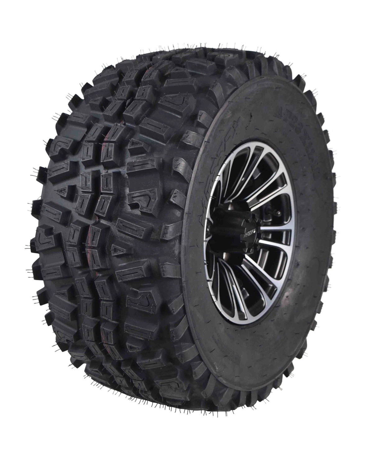 23x11-10 6 Ply Golf Cart Tire & Black Wheel Kit B211789