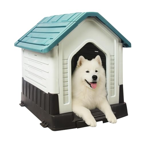 Waterproof Plastic Dog House with Air Vents and Elevated Floor Q8699