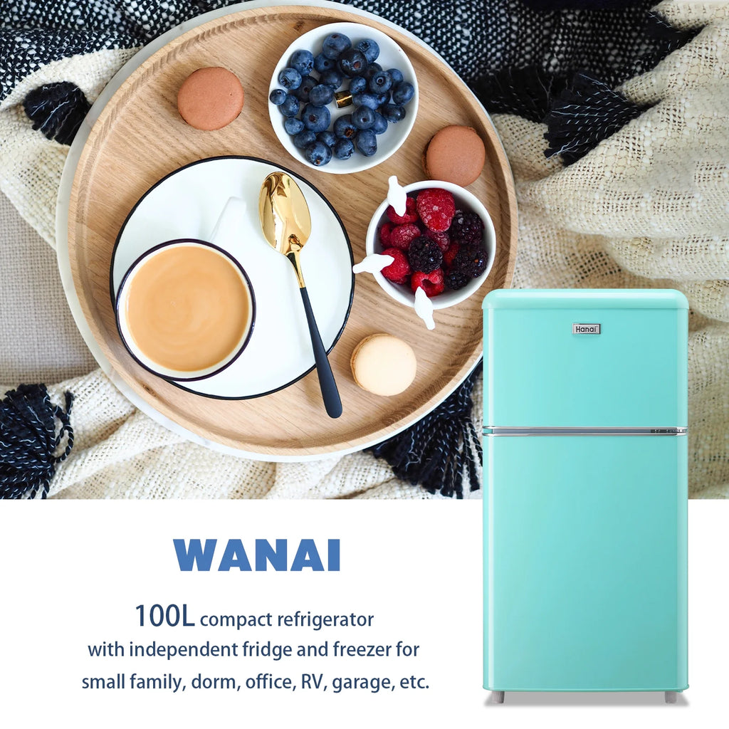 Mini Fridge with Freezer 3.5 Cu.ft Blue I767