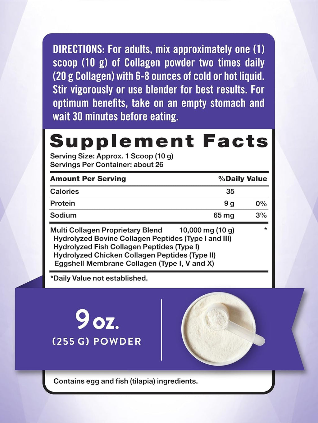 9 oz Hydrolyzed Collagen Powder V967
