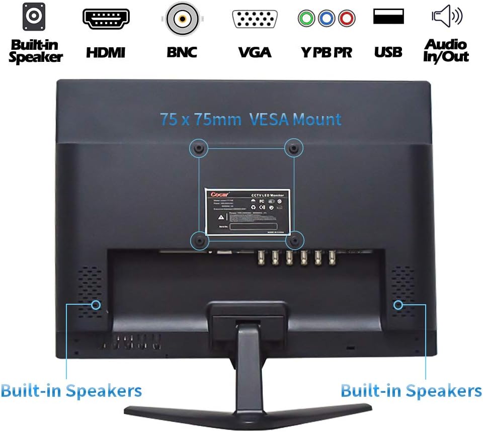 18.5 CCTV Monitor TFT LCD Display 1336x768 V871