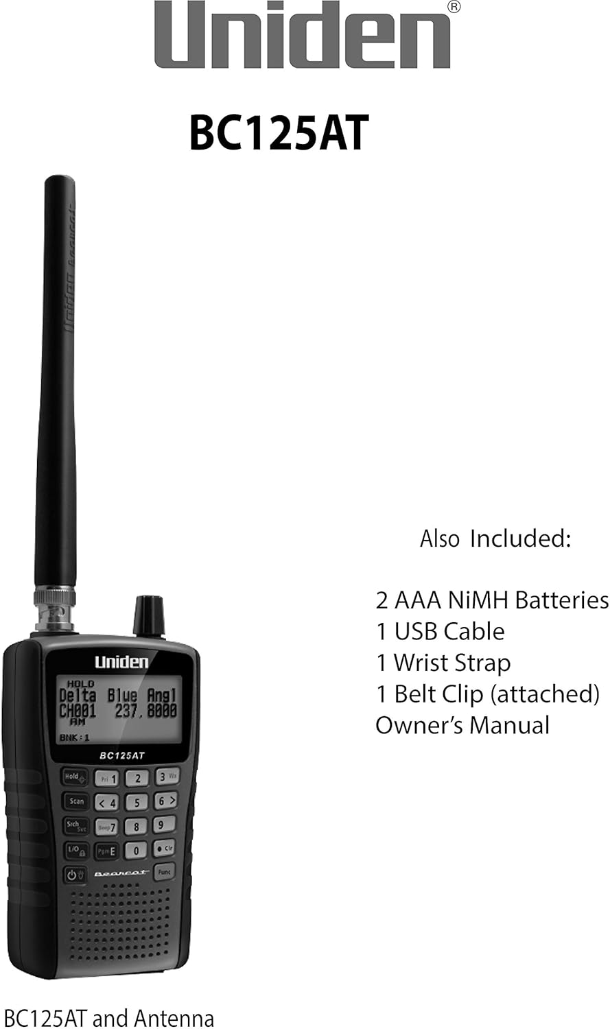500 Channel Scanner with Alarm Clock and FM Radio Q145