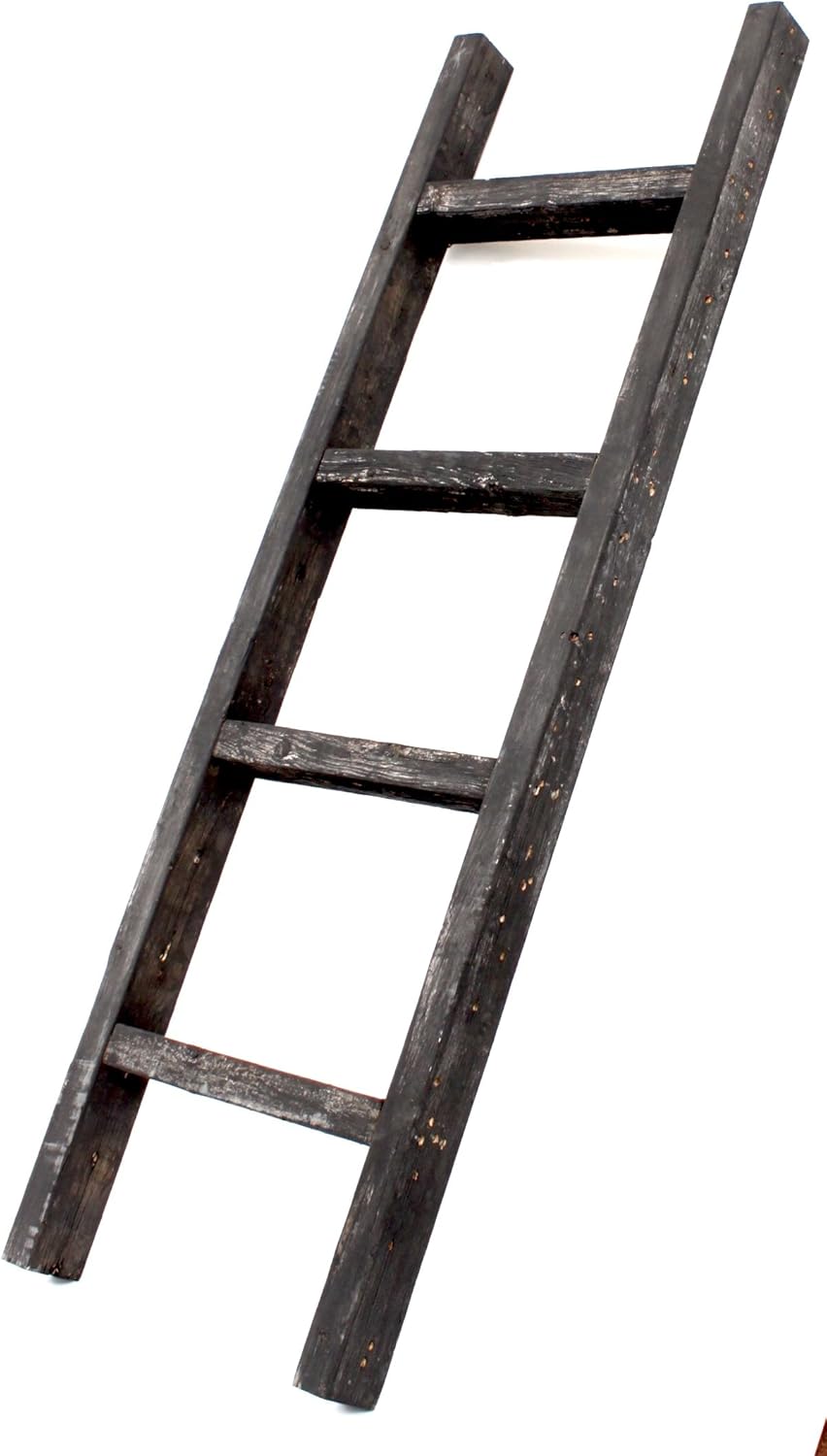 Rustic Farmhouse Decorative Ladder 6ft Weathered Gray C202