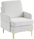 Dark Gray Fabric Accent Chair with Metal Legs G401