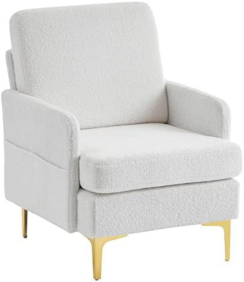 Dark Gray Fabric Accent Chair with Metal Legs G401