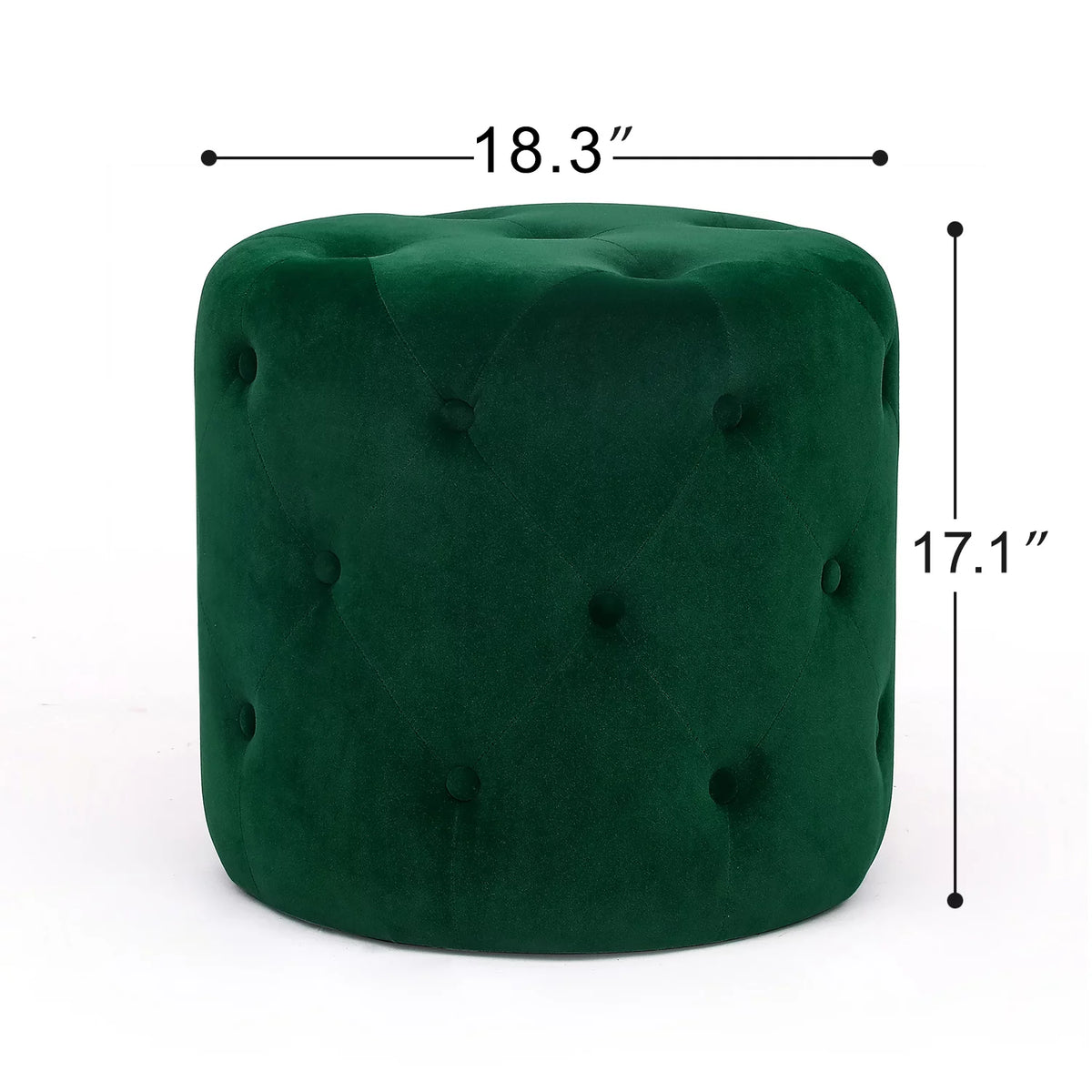 Round Velvet Ottoman R50761