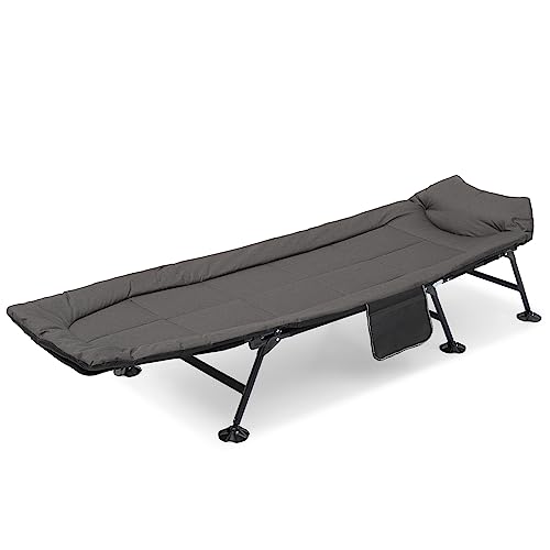 80" Folding Camping Cot with Removable Mattress and Carry Bag X599