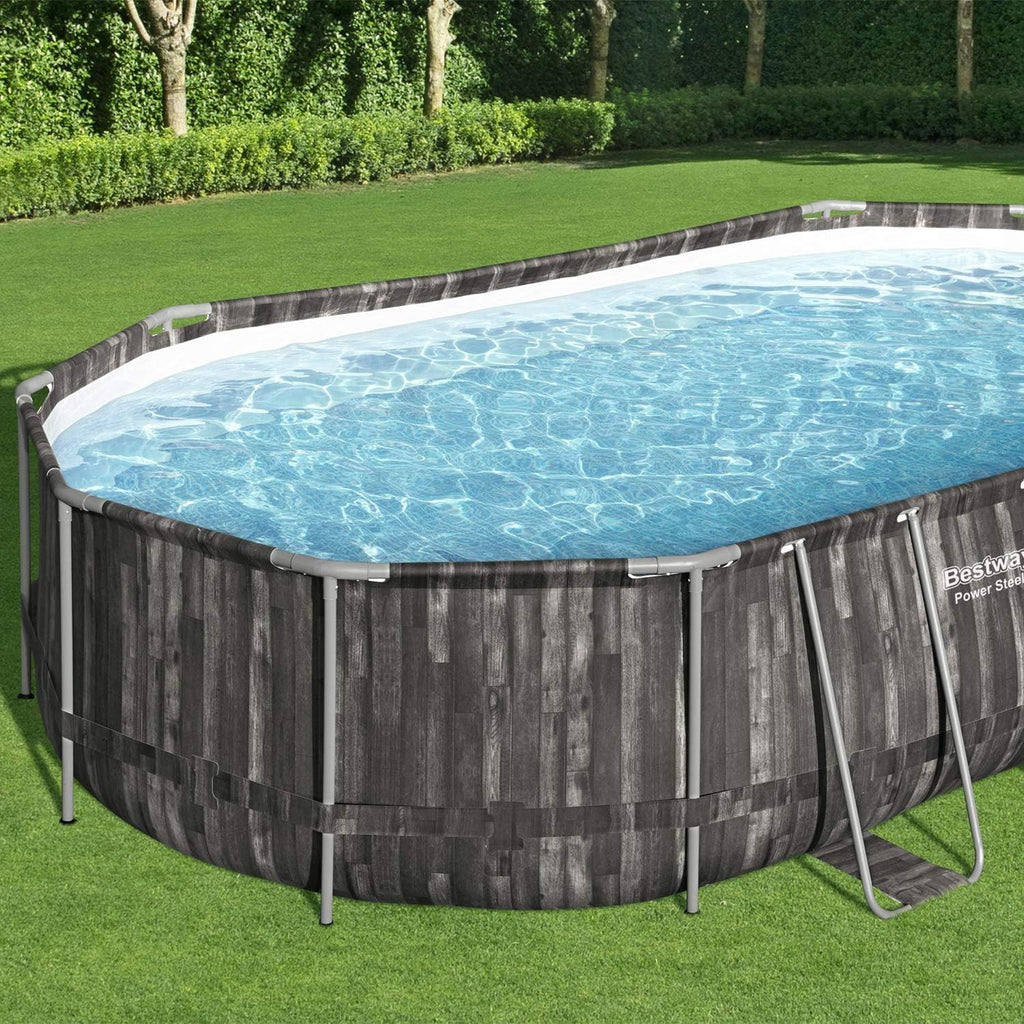 20 x 12 x 4 Foot Oval Above Ground Swimming Pool Set M690