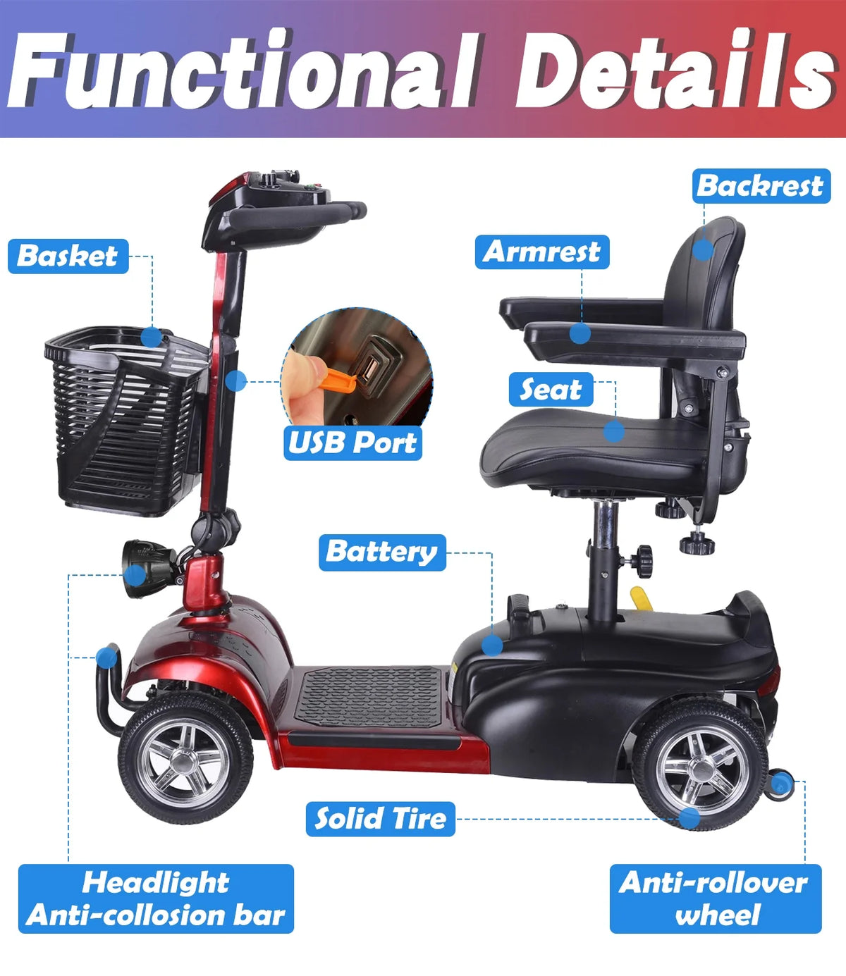 4 Wheel Mobility Scooter B345
