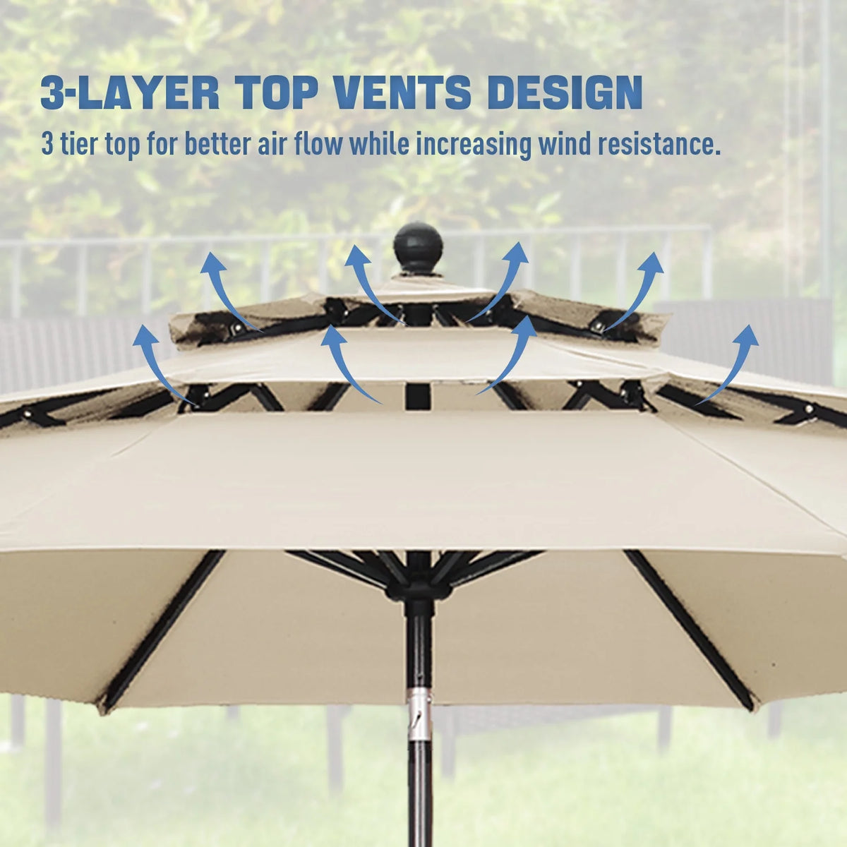 10FT Patio Umbrella with Crank and Tilt R74390