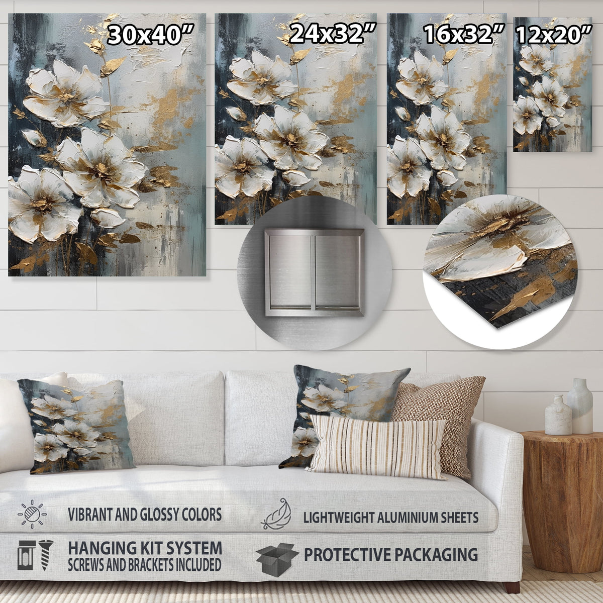 Floral Apple Tree Metal Wall Art Prints Q202