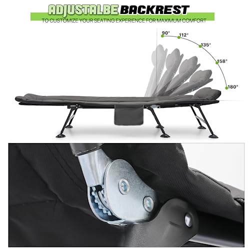 80" Folding Camping Cot with Removable Mattress and Carry Bag X599