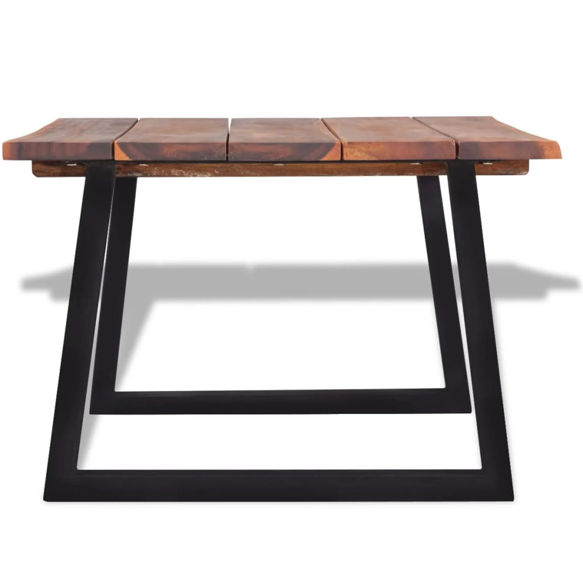Acacia Wood Coffee Table with Metal Legs P59367