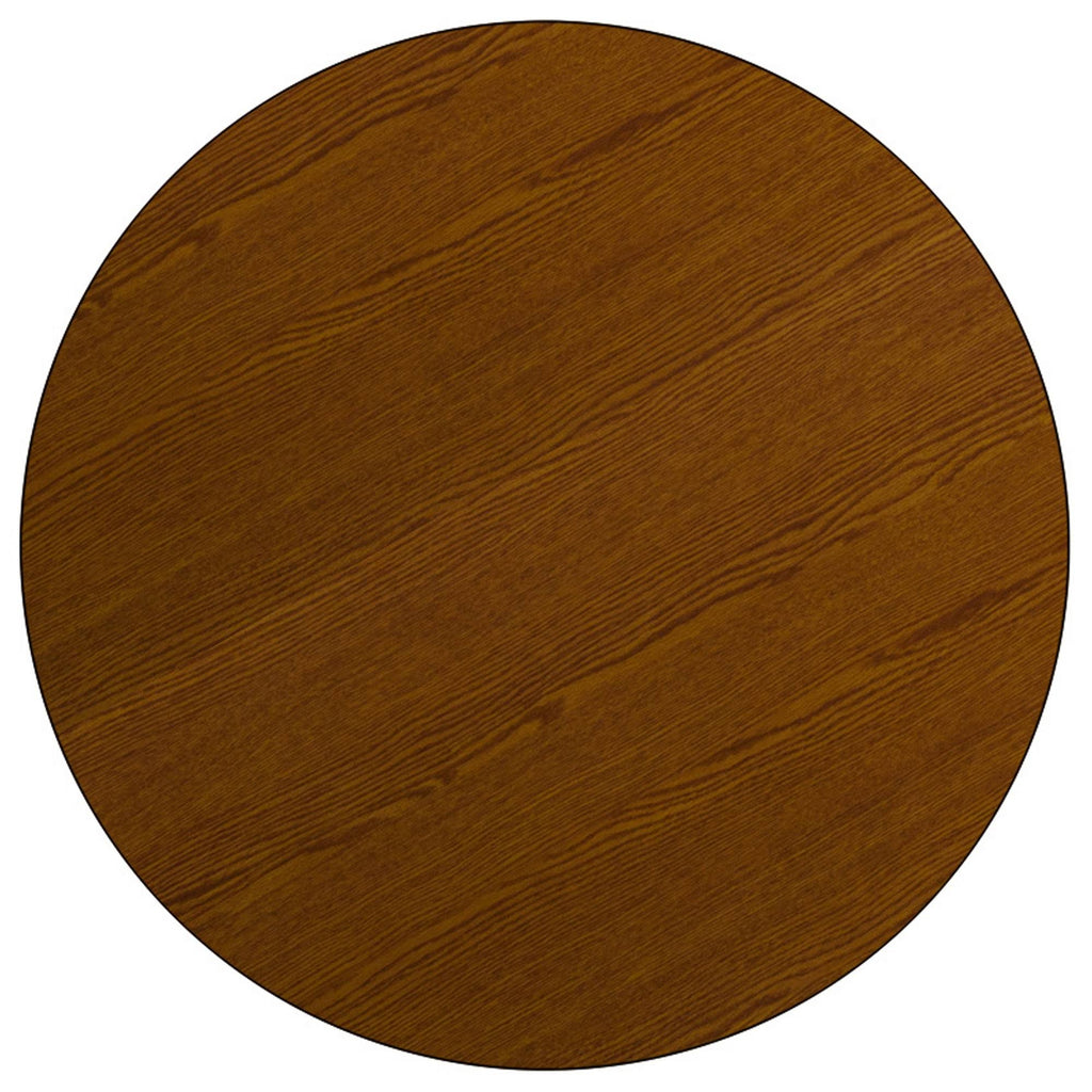 Mobile Round Oak Laminate Activity Table D10134