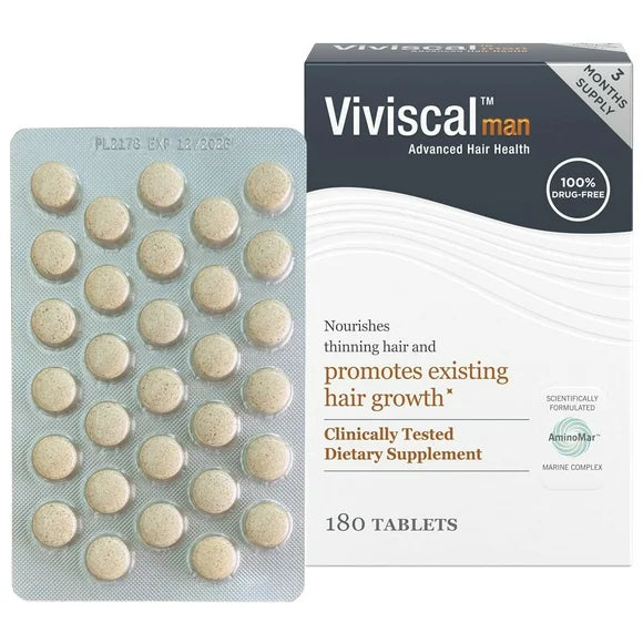 Men's Hair Growth Supplement 180 Tablets U6201