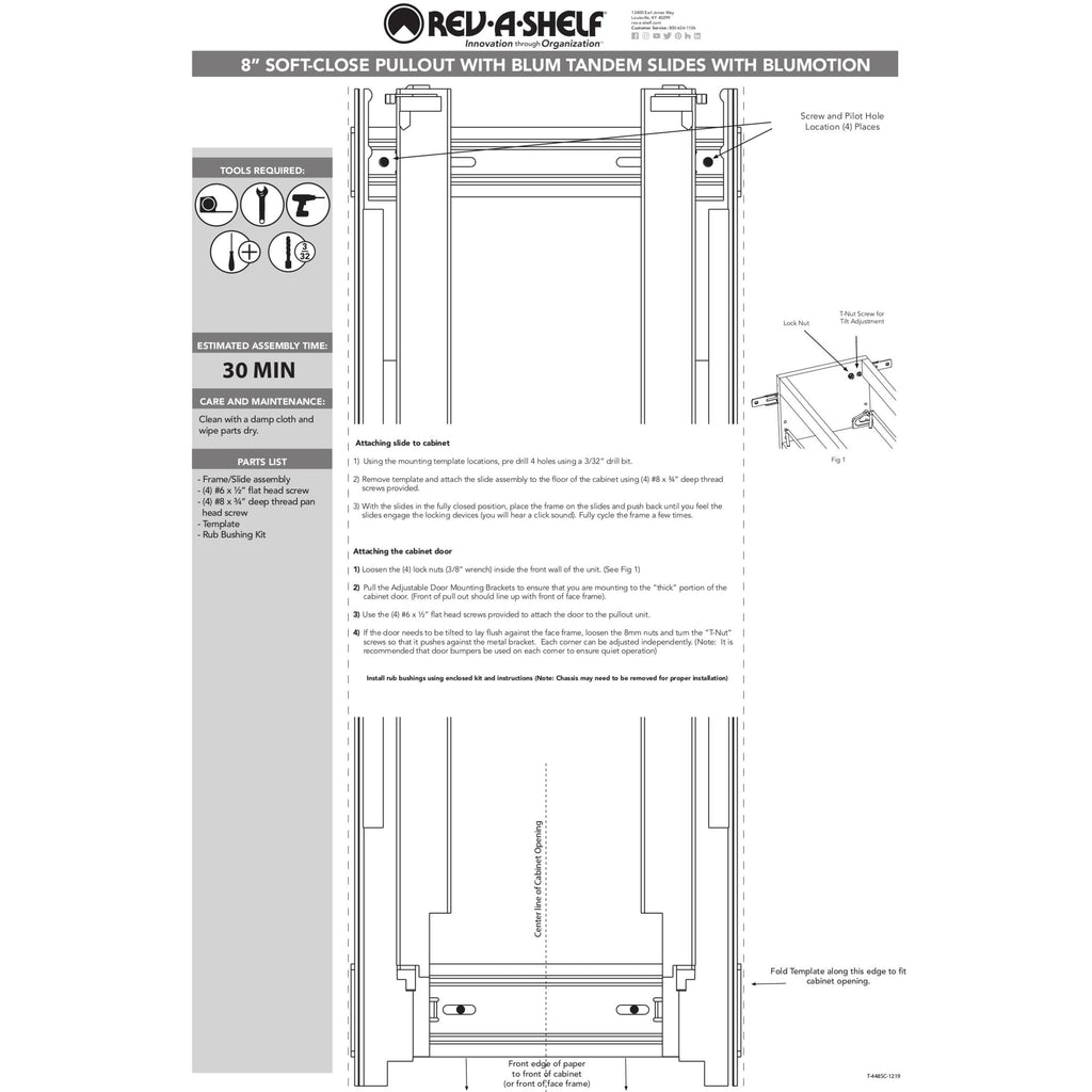 14x22 Soft-Close Base Cabinet Organizer E9876