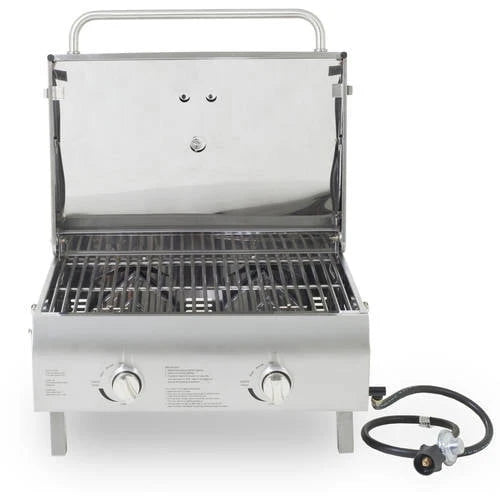 2-Burner Portable Gas Grill Stainless Steel Y32264