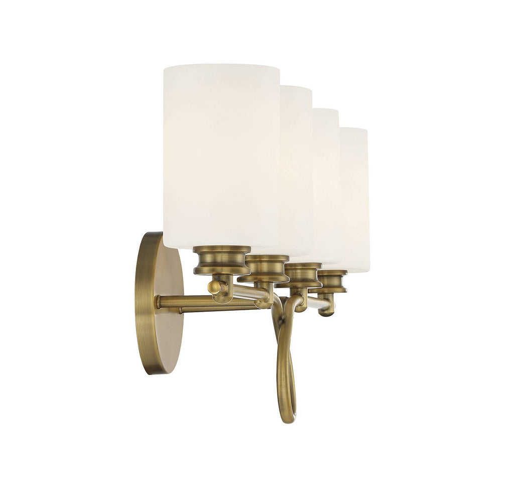 4 Light Warm Brass Bath Bar T12792