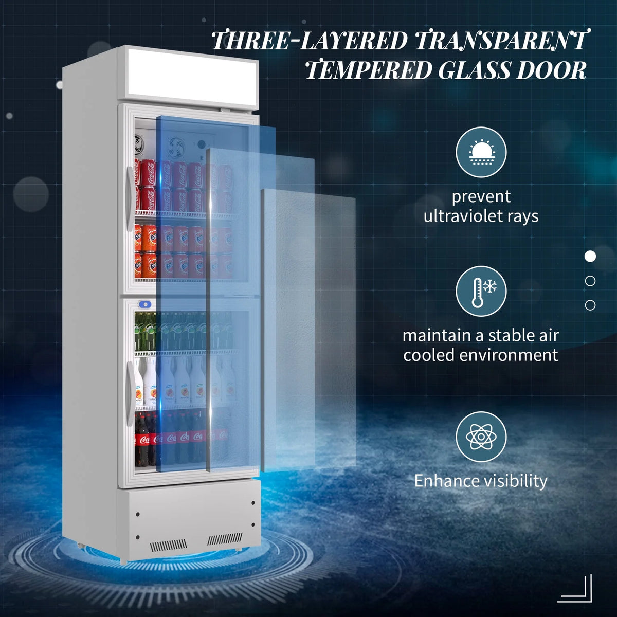 11 Cu.ft Double Glass Door Merchandiser Refrigerator F627950