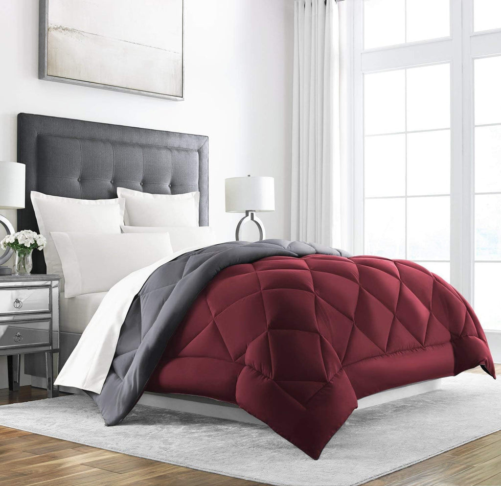 King Cal King Navy Reversible Down Alternative Comforter L52145