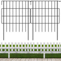 17in(H) x 10.6ft(L) No Dig Decorative Garden Fence with 1.25in Gap, 10 Pack Rustproof Metal Border Panel X244238