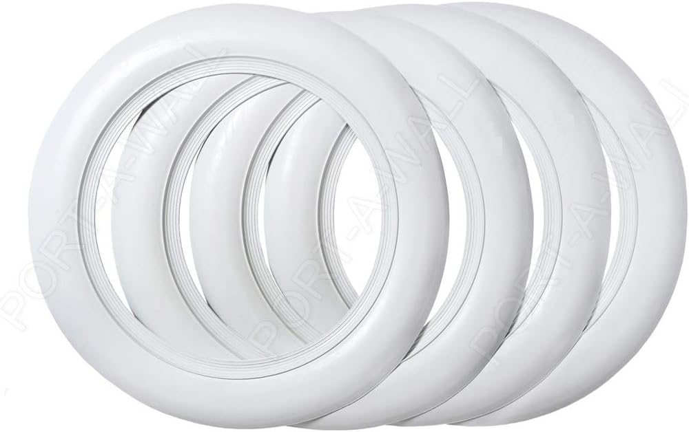 16" X3" Wide White Tire Insert Trim Set 4 pcs S82881