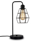 Black Vintage Industrial Metal Cage Table Lamp D4214